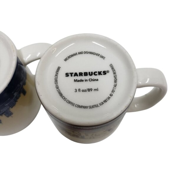 Starbucks London and England Espresso Mug Set of 2 Cream and Brown - Picture 9 of 12